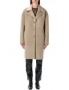 Anine Bing Button-front Coat In Neutral