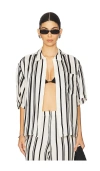 Anine Bing Satin Stripe Coco Shirt