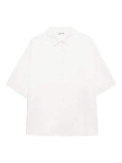Anine Bing Coco Woven Shirt In White