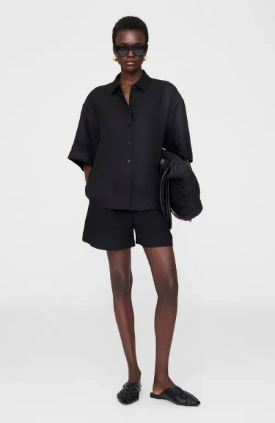 Anine Bing Coco Shirt In Black