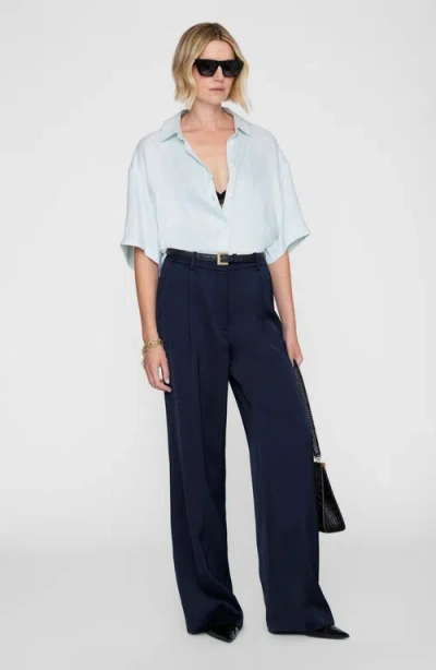 Anine Bing Coco Shirt In Blue