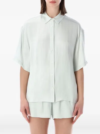 Anine Bing Coco Short-sleeve Shirt In Gray