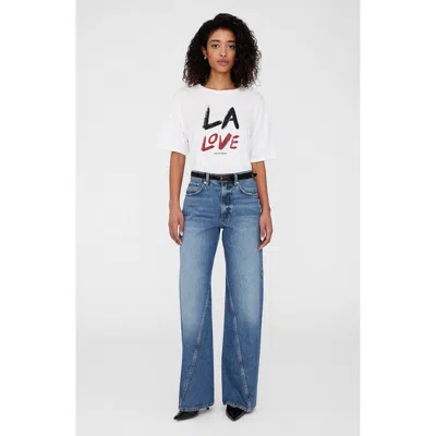 Anine Bing Cohen Tee La Love T-shirt In White