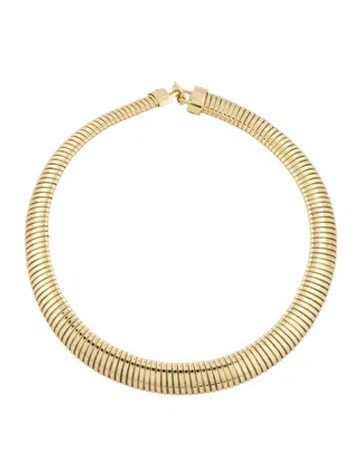 Pre-owned Anine Bing Coil Chain Choker Necklace, .5" In Multi