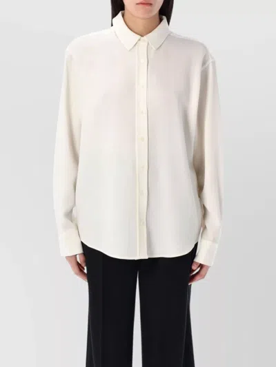 Anine Bing Collar Long Sleeves Shirt In Neutral