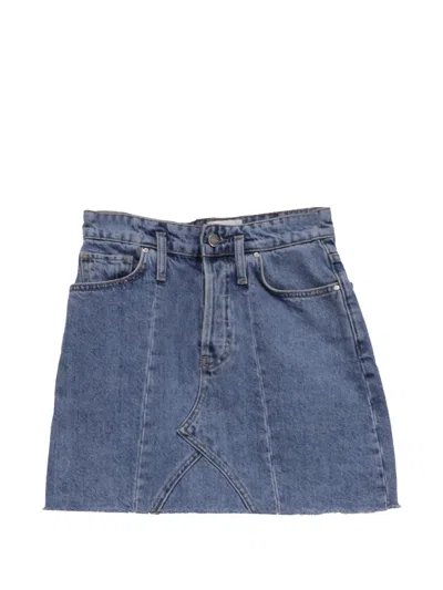 Pre-owned Anine Bing Connie Denim Skirt In Blue