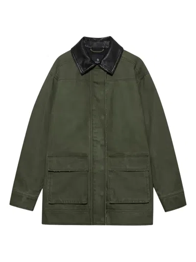 ANINE BING CONTRAST-COLLAR JACKET