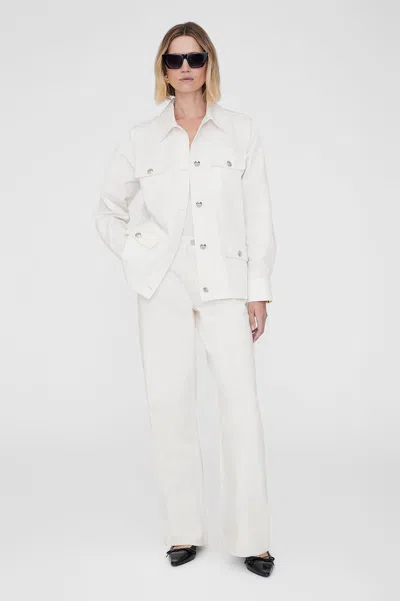 Anine Bing Corey Jacket In Ecru In White