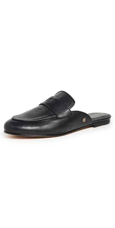 Anine Bing Round Toe Mules In Black