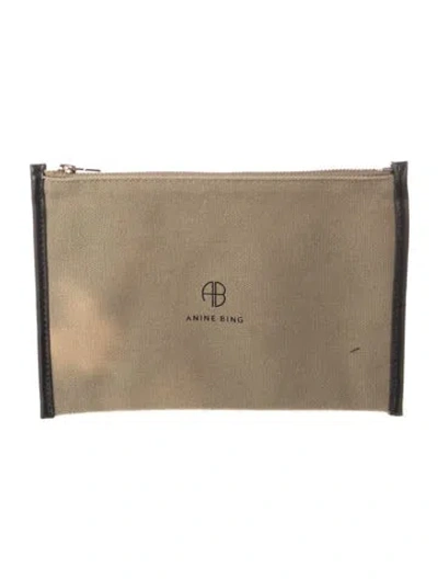 Pre-owned Anine Bing Cosmetic Bag In Neutral
