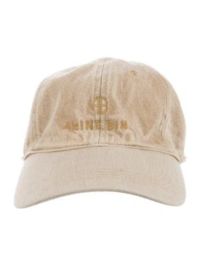 Pre-owned Anine Bing Cotton Baseball Cap W/tags In Neutral