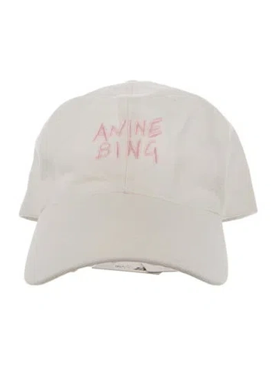 Pre-owned Anine Bing Cotton Baseball Cap W/tags In White