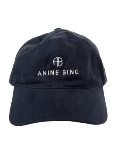 Pre-owned Anine Bing Cotton Baseball Hat In Blue