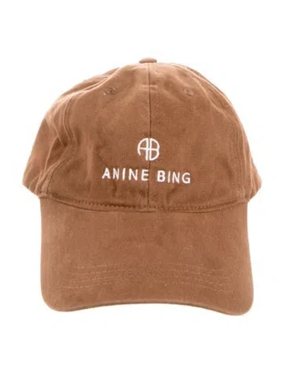 Pre-owned Anine Bing Cotton Baseball Hat In Brown