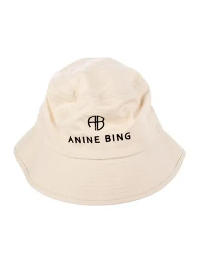 Pre-owned Anine Bing Cotton Bucket Hat W/tags In Neutral