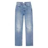 Anine Bing Bruno Destructed Frayed Jeans In Blue