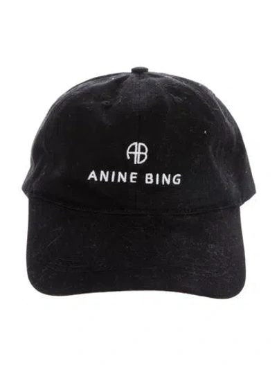 Pre-owned Anine Bing Cotton Hat In Black