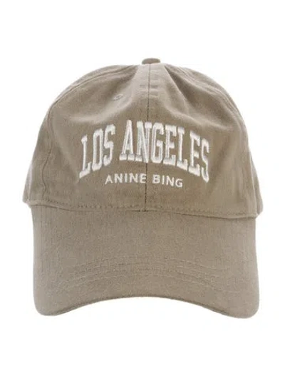 Pre-owned Anine Bing Cotton Hat In Neutral