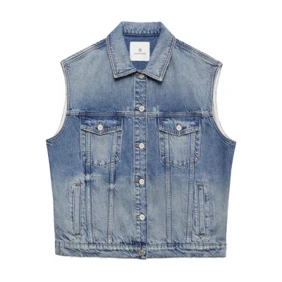 Anine Bing Rory Vest Summer Indigo In Blue
