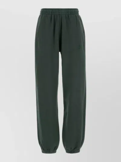 Anine Bing Cotton Karter Joggers Elastic Cuffs Waistband In Green