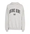 Anine Bing Harvey Logo Print Hooded Sweatshirt In Grey