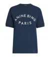 Anine Bing Jaylin Logo-print Crewneck T-shirt In Blue