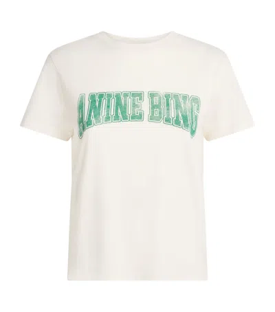 Anine Bing Cotton Shelley T-shirt In Neutral