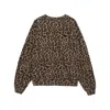 Anine Bing Miles Sweatshirt In Black And Brown Leopard In Brown