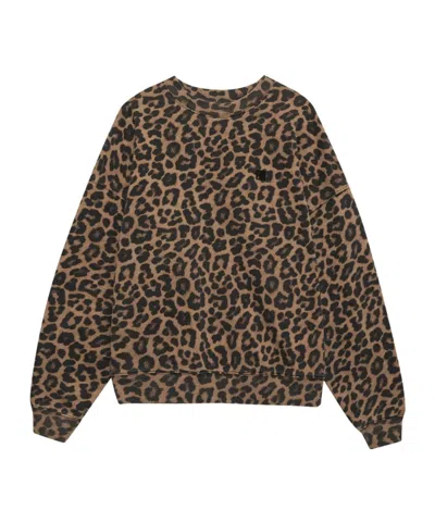 ANINE BING ANINE BING LEOPARD PRINTED CREWNECK SWEATSHIRT