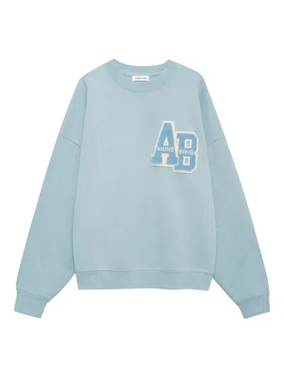 Anine Bing Cotton Sweatshirt In Blue