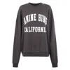 Anine Bing Cotton Sweatshirt With Bold Front Lettering In Gray