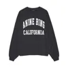 Anine Bing Miles Relaxed-fit Oversized Cotton Sweatshirt With Contrasting Logo
