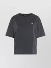 Anine Bing Crew Neck Graphic Print Short Sleeves In Gray