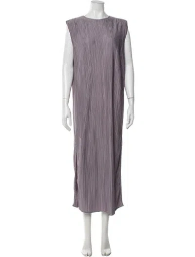 Pre-owned Anine Bing Crew Neck Long Dress In Purple