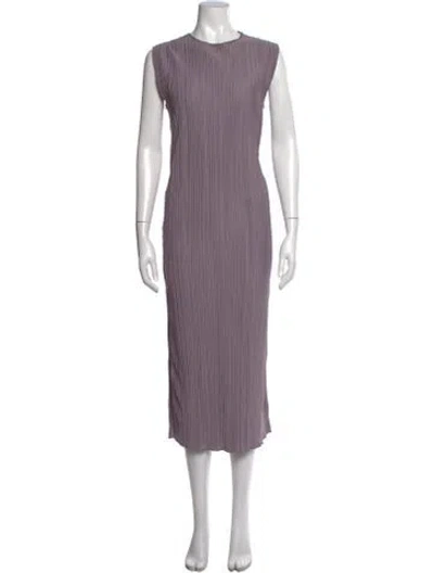 Pre-owned Anine Bing Crew Neck Long Dress In Purple