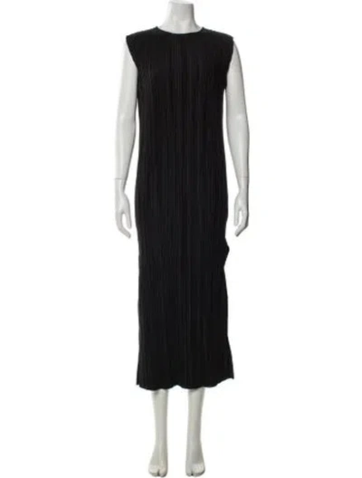 Pre-owned Anine Bing Crew Neck Long Dress W/ Tags In Blue