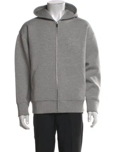 Pre-owned Anine Bing Crew Neck Long Sleeve Hoodie In Gray