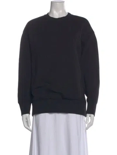 Pre-owned Anine Bing Crew Neck Long Sleeve Sweatshirt In Black