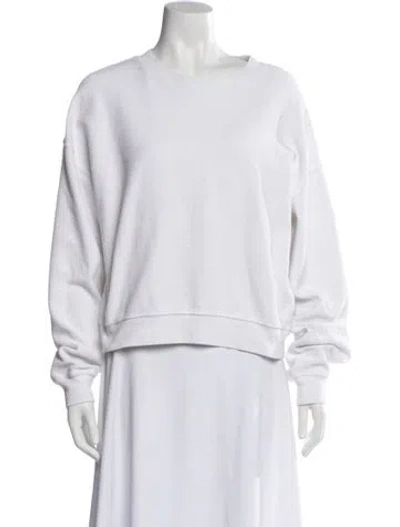 Pre-owned Anine Bing Crew Neck Long Sleeve Sweatshirt In Gray