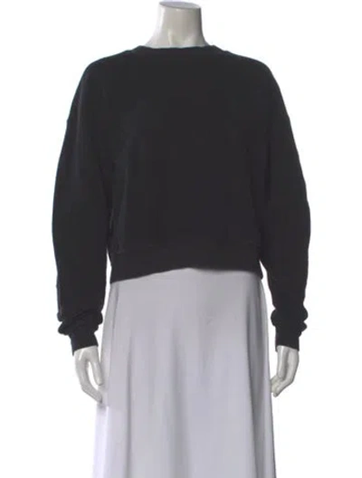 Pre-owned Anine Bing Crew Neck Long Sleeve Sweatshirt In Gray