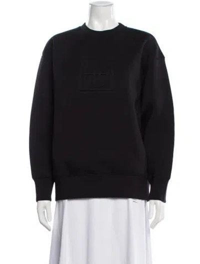 Pre-owned Anine Bing Crew Neck Long Sleeve Sweatshirt In Gray