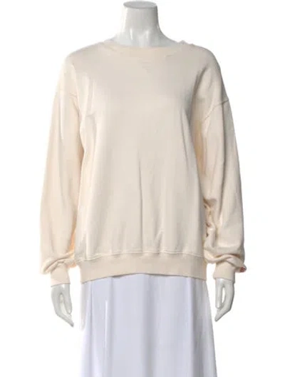 Pre-owned Anine Bing Crew Neck Long Sleeve Sweatshirt In Neutral