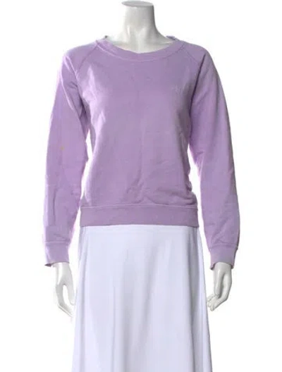 Pre-owned Anine Bing Crew Neck Long Sleeve Sweatshirt In Purple