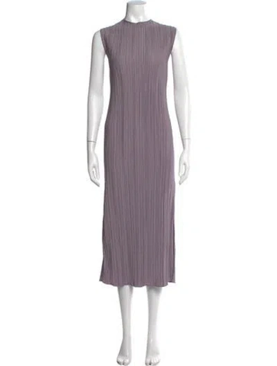 Pre-owned Anine Bing Crew Neck Midi Length Dress In Purple