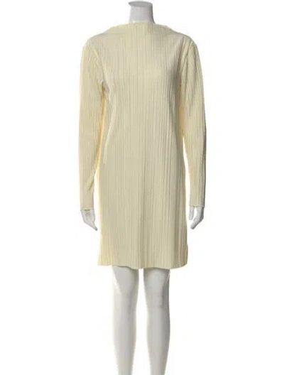 Pre-owned Anine Bing Crew Neck Mini Dress In Neutral