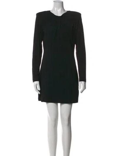 Pre-owned Anine Bing Crew Neck Mini Dress W/ Tags In Black