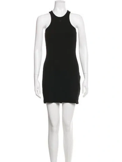 Pre-owned Anine Bing Crew Neck Mini Dress W/ Tags In Black
