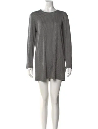 Pre-owned Anine Bing Crew Neck Mini Dress W/ Tags In Gray