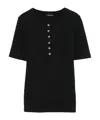 Anine Bing Striped Long Sleeve Tshirt In Black