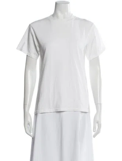 Pre-owned Anine Bing Crew Neck Short Sleeve T-shirt In Blue